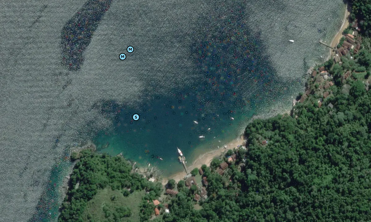 Satelite image of Praia de Maguariquessaba