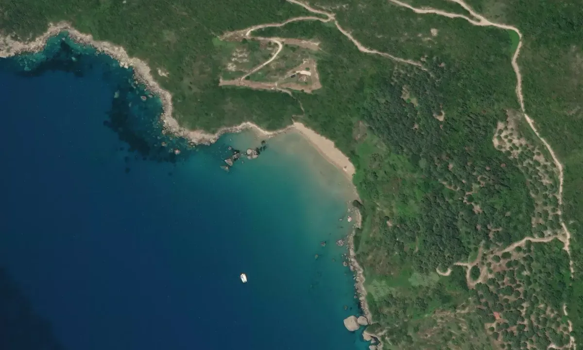 Satelite image of Prapamali Beach