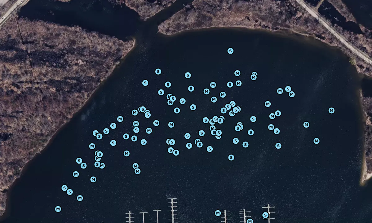Satelite image of Presque Isle Marina Lake
