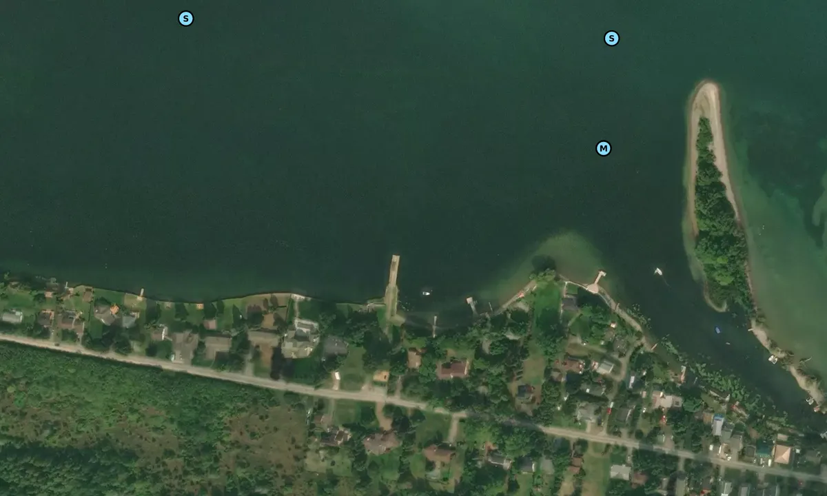 Satelite image of Presqu'ile Point Public Wharf