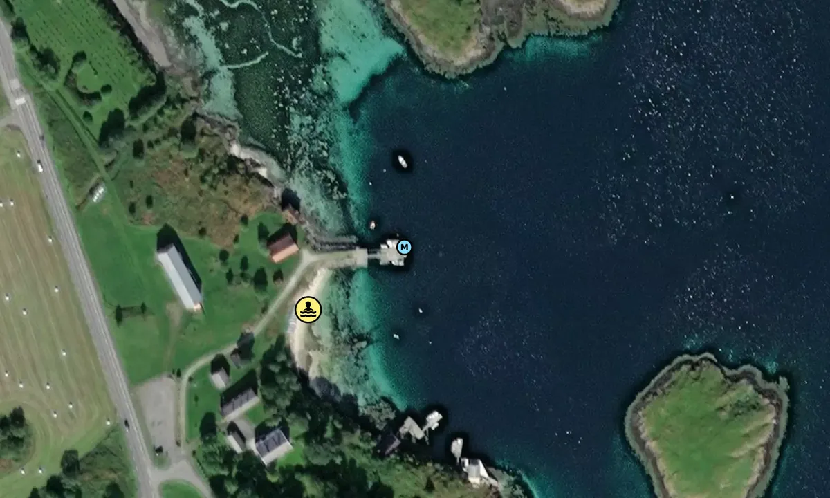 Satelite image of Prestegårdskaia Gjestehavn