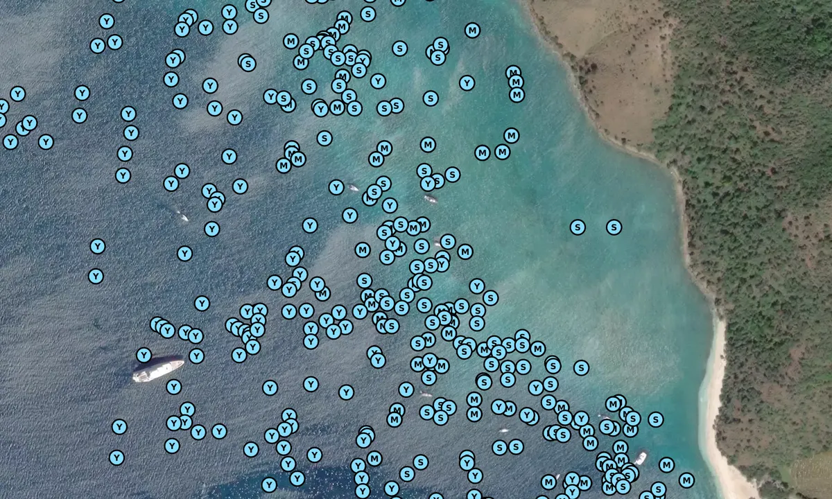 Satelite image of Prickly Pear Island