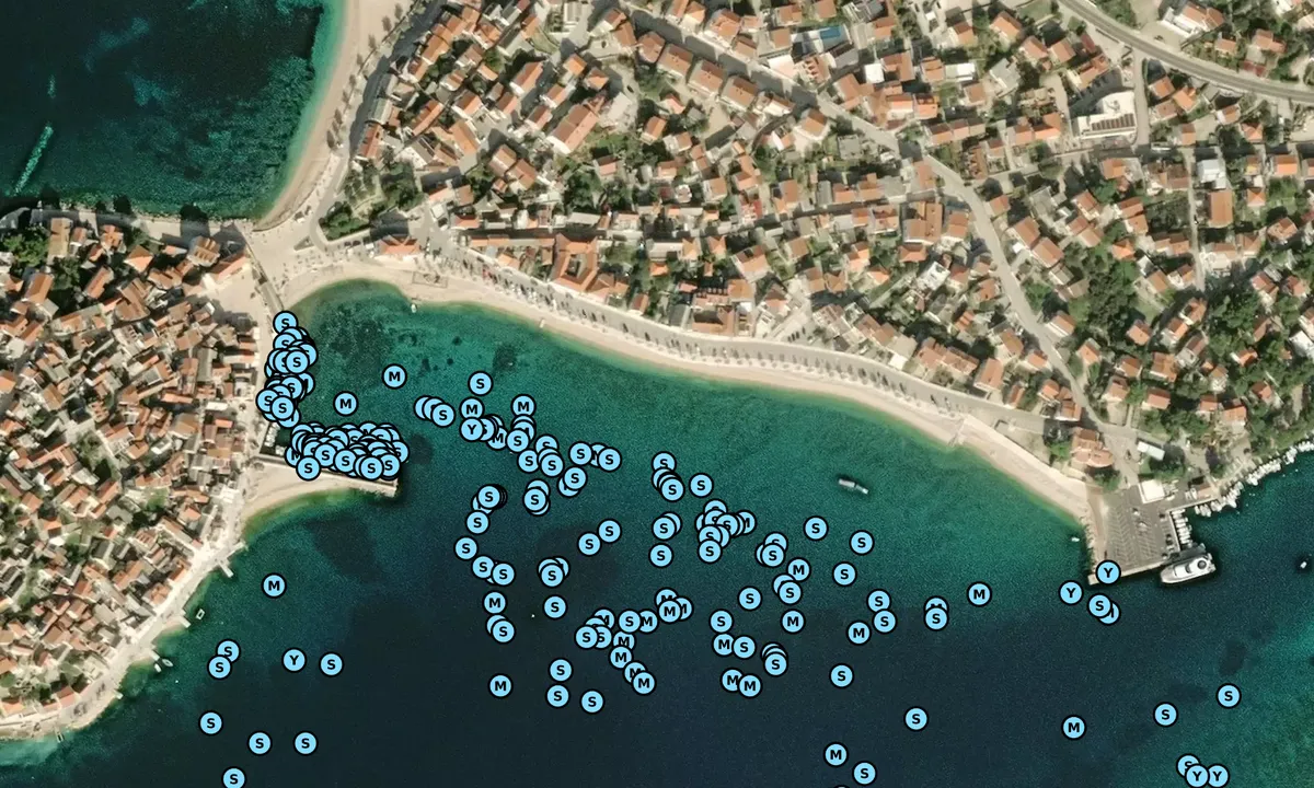 Satelite image of Primosten Bay