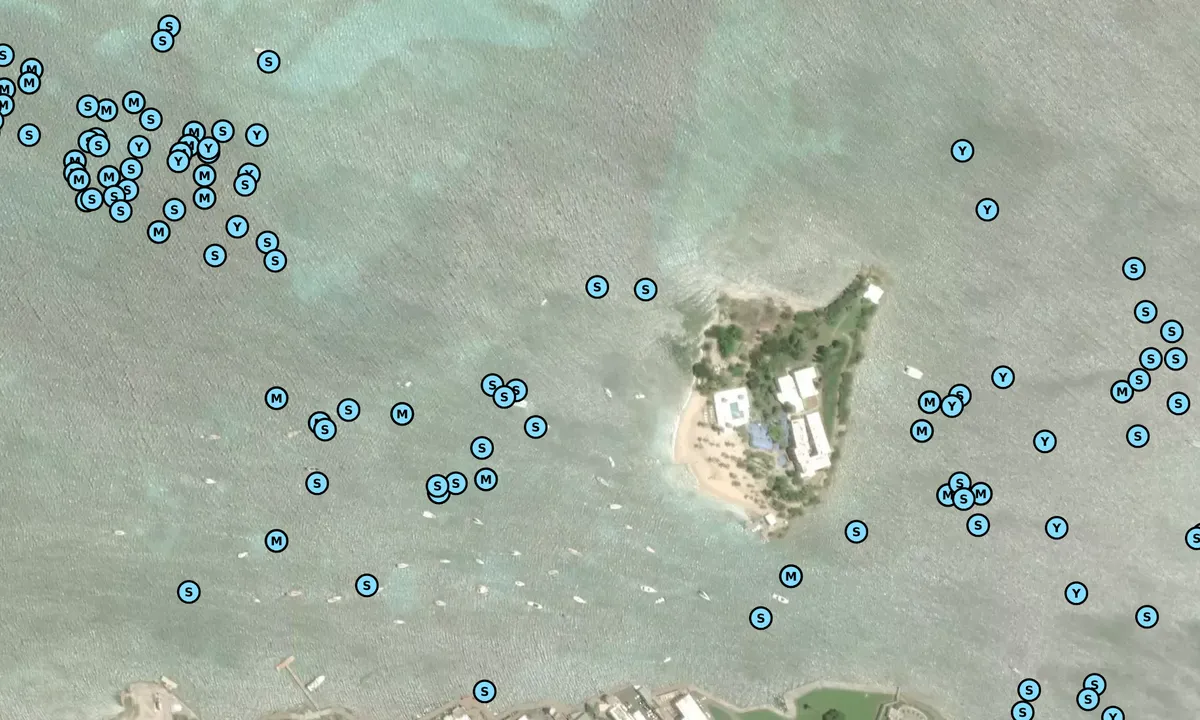 Satelite image of Protestant Cay West