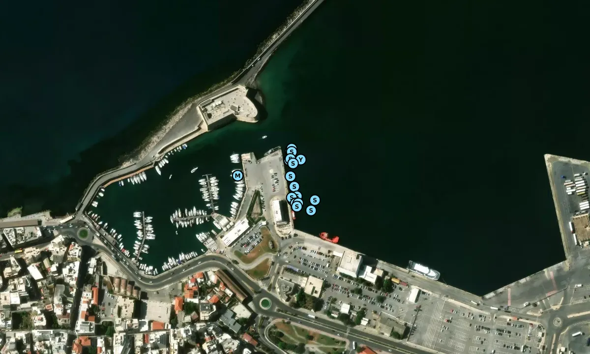 Satelite image of Public port Heraklion