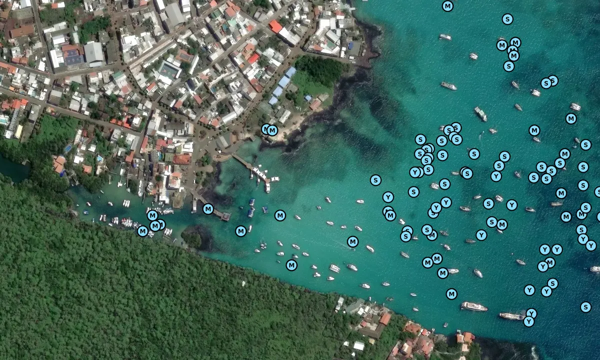 Satelite image of Puerto Ayora