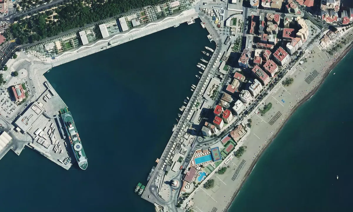 Flyfoto av Puerto de Malaga