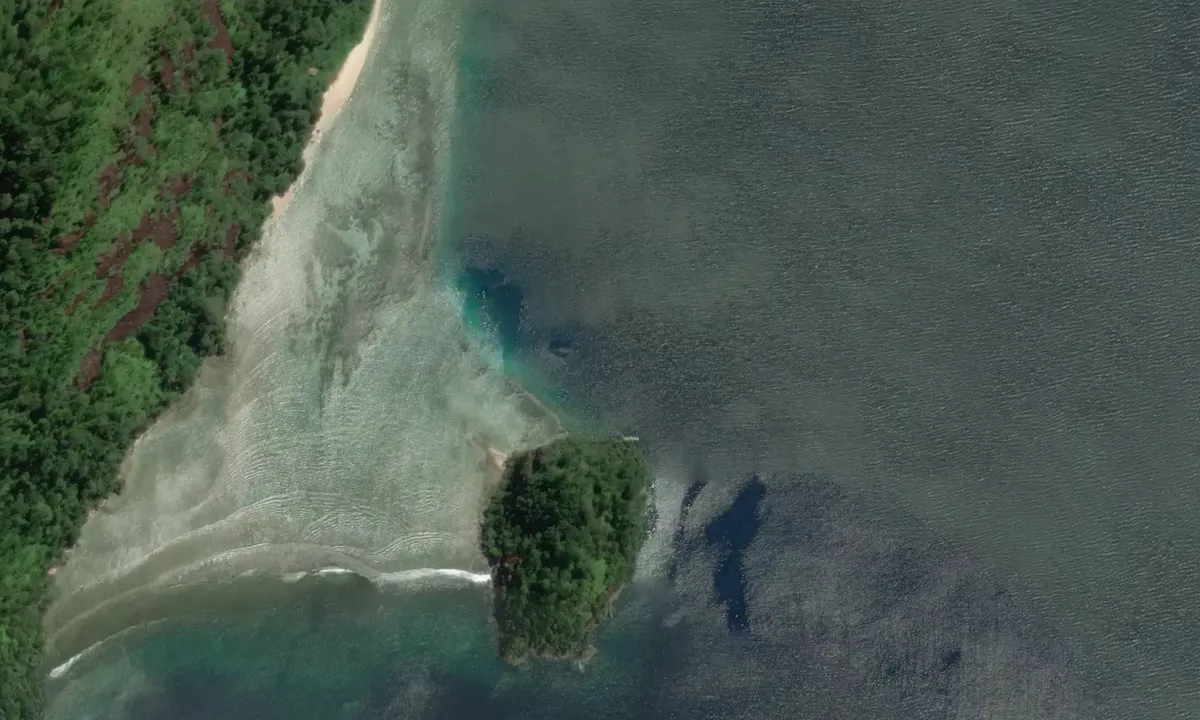 Satelite image of Pulau Cubadak