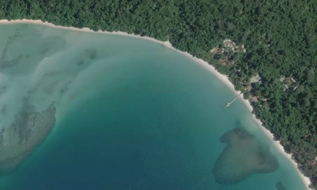Satelite image of Pulau Tiga