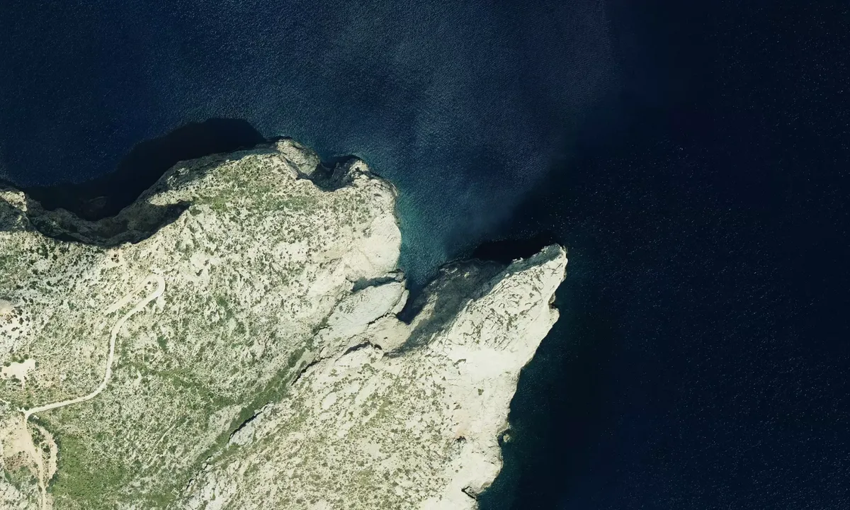 Flyfoto av Punta de Coves Blanques