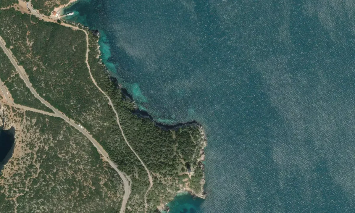 Flyfoto av Punta del Bollo Nord