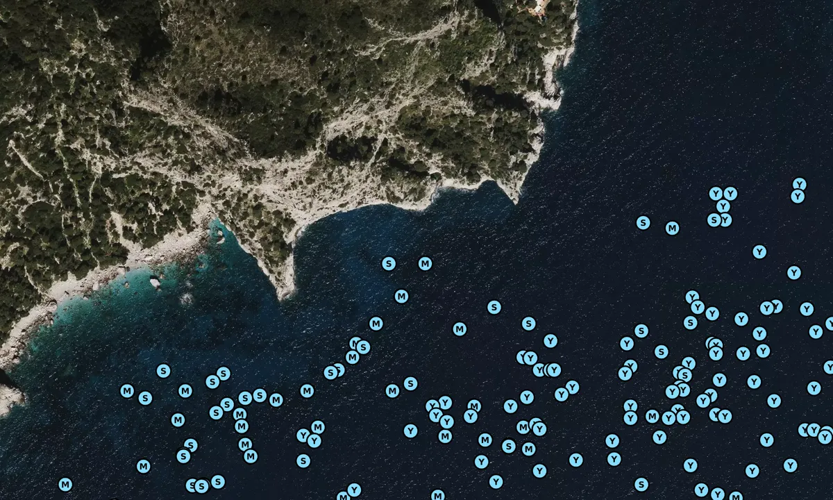 Satelite image of Punta di Mulo