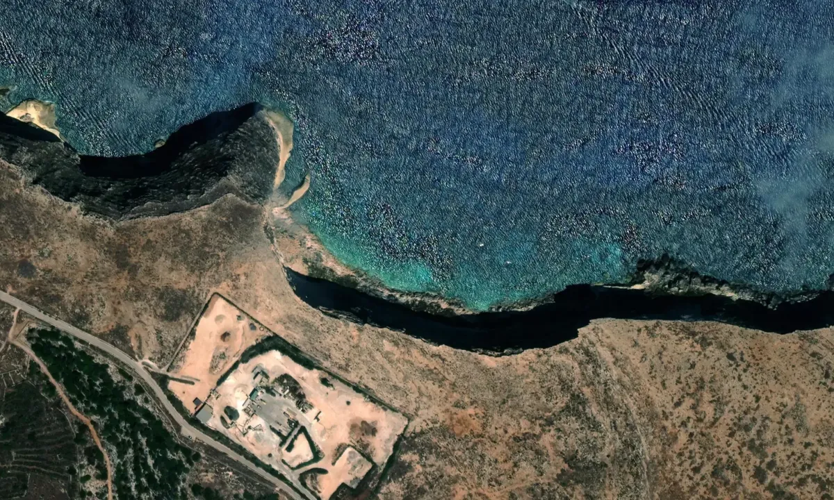 Flyfoto av Punta Muro Vecchio