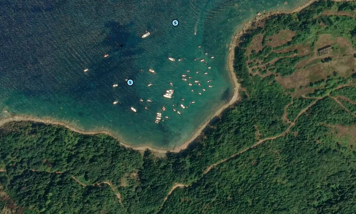 Satelite image of Punta Tresino Baia del Sauco