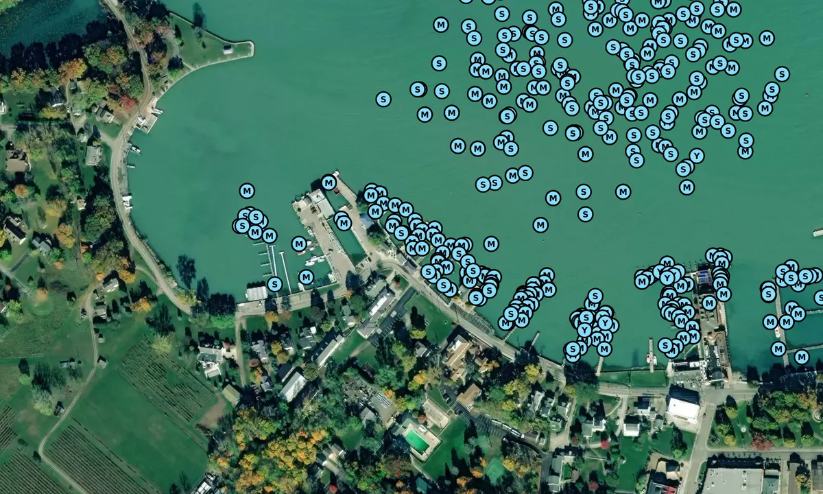 Satelite image of Put-in-Bay Yacht Club