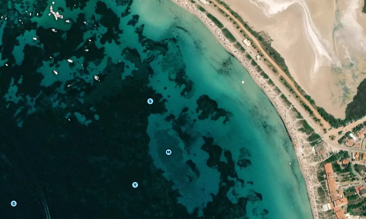 Satelite image of Putzu Idu Anchorage