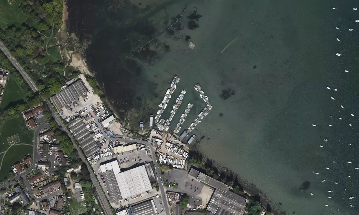 Satelite image of Quay Lane Boatyard - Gosport