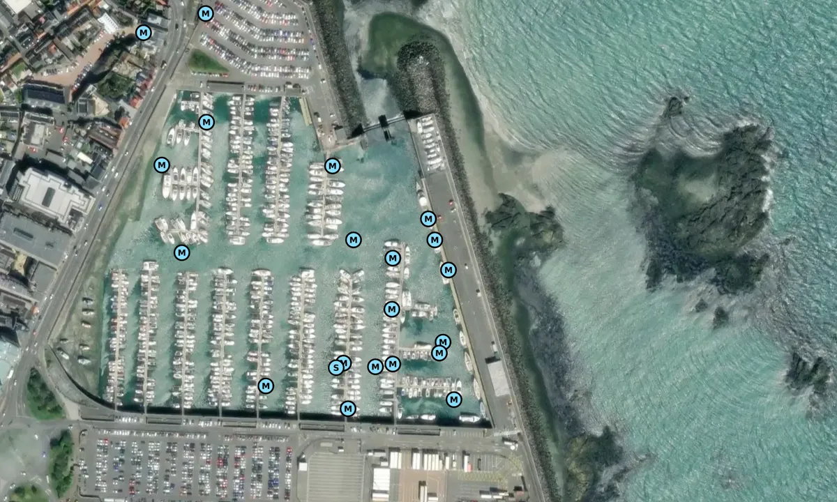 Satelite image of Queen Elizabeth II Marina St Peter Port