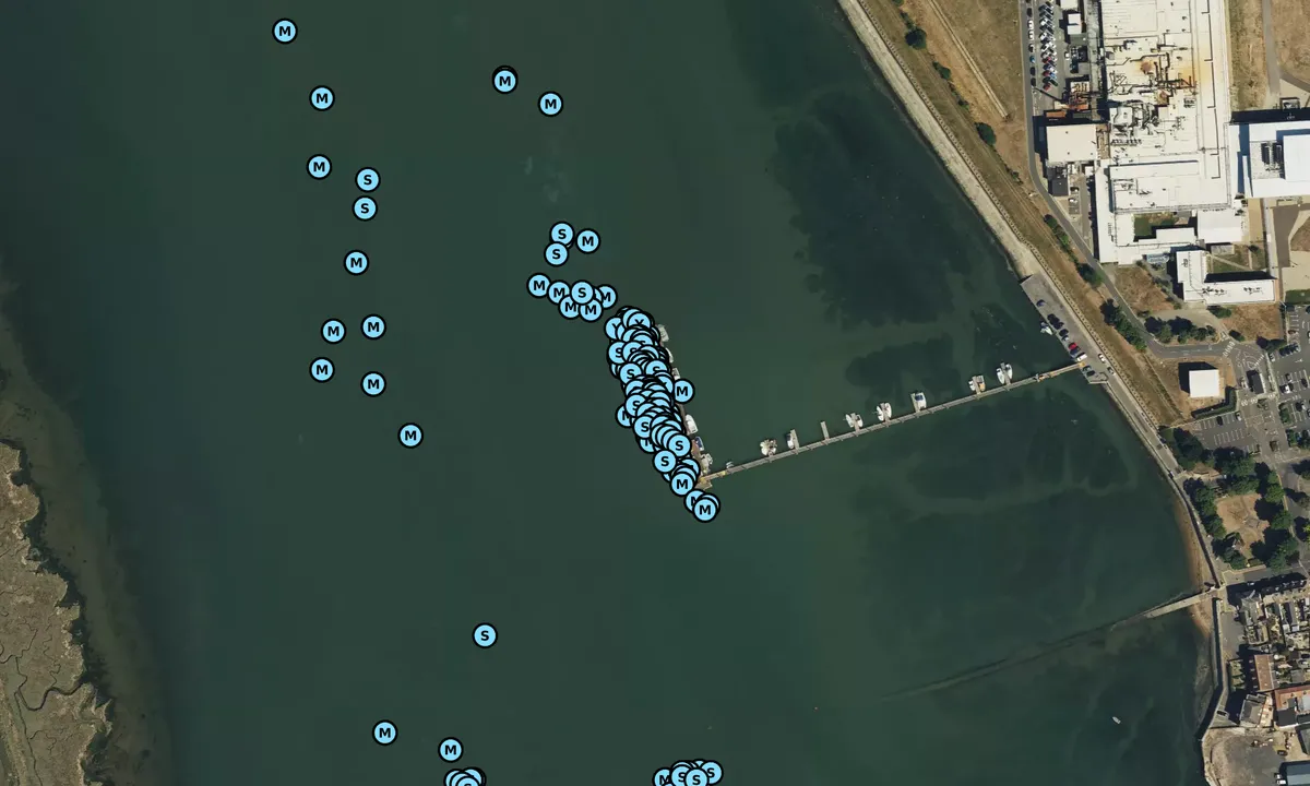 Satelite image of Queenborough Harbour All Tide Landing
