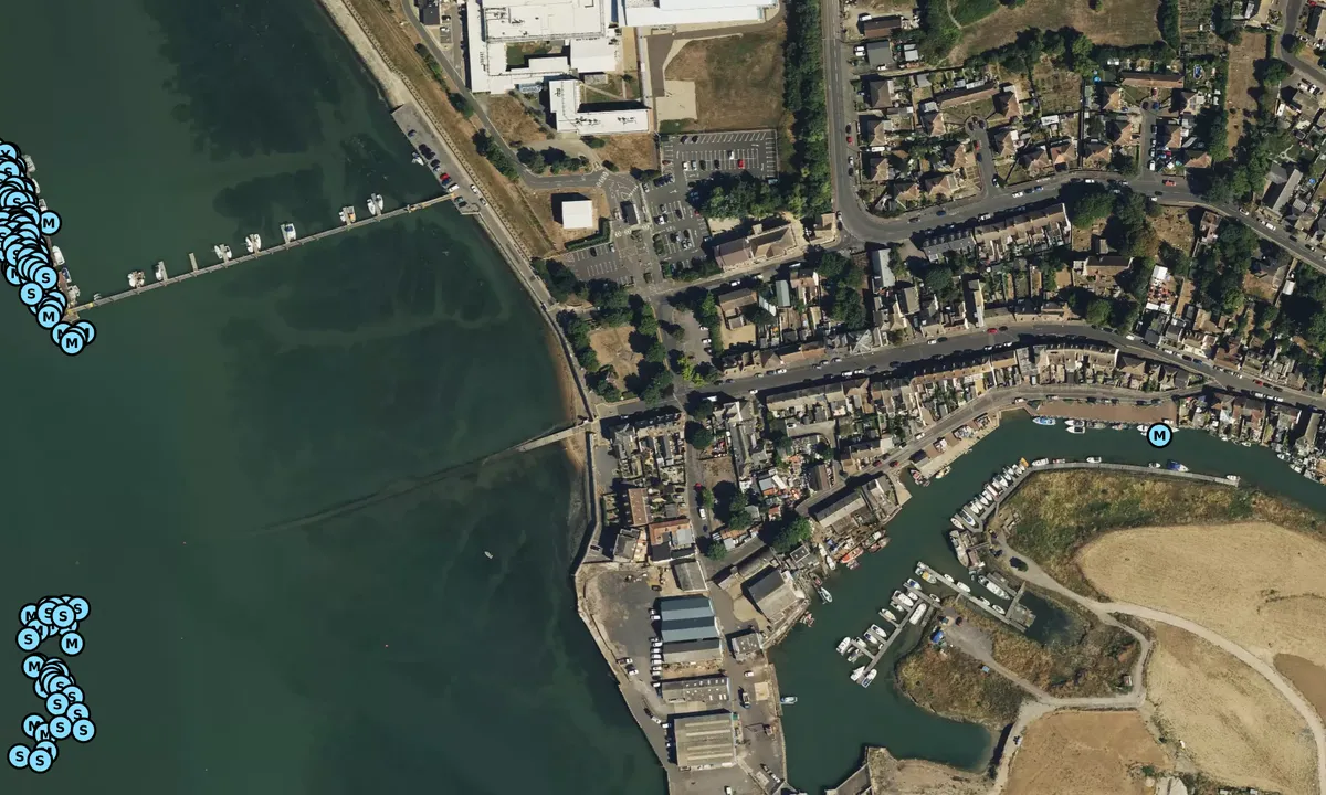 Satelite image of Queenborough Yacht  Club