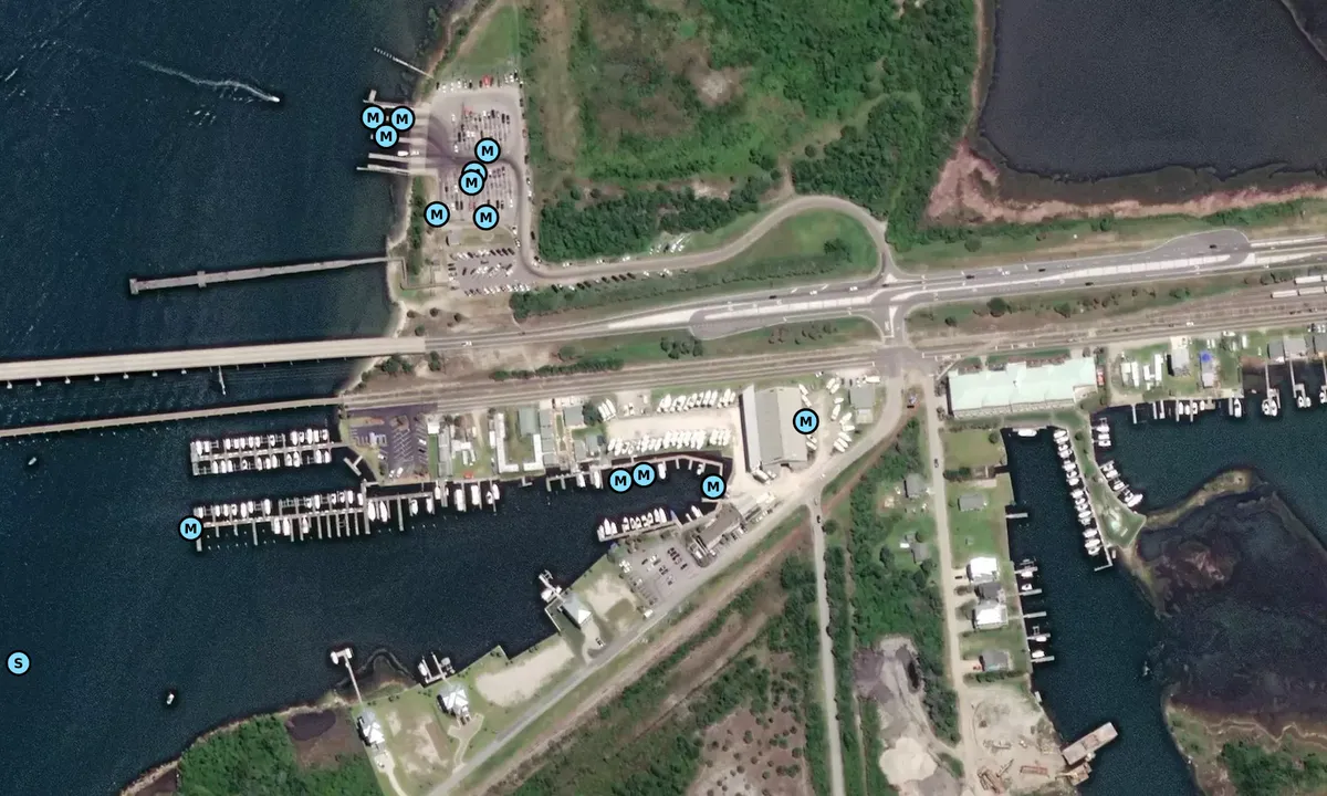 Satelite image of Radio Island Marina - Morehead City