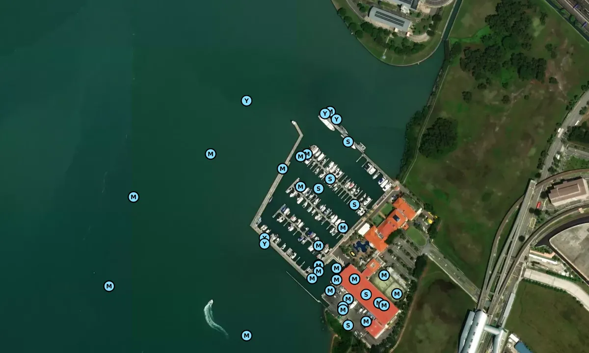 Satelite image of Raffles Marina 1