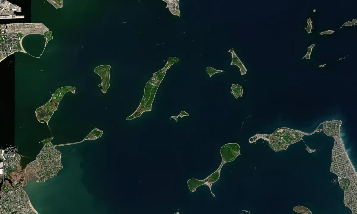 Flyfoto av Rainsford Harbor Island North