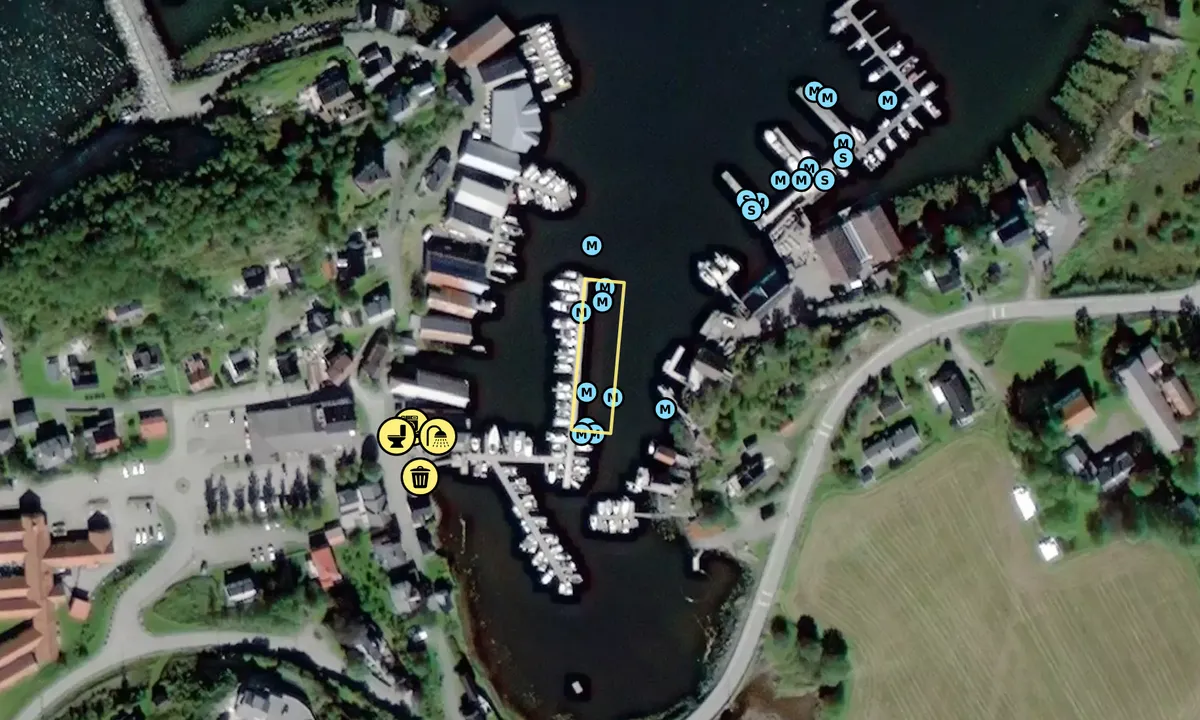 Satelite image of Råkvåg Båtforening