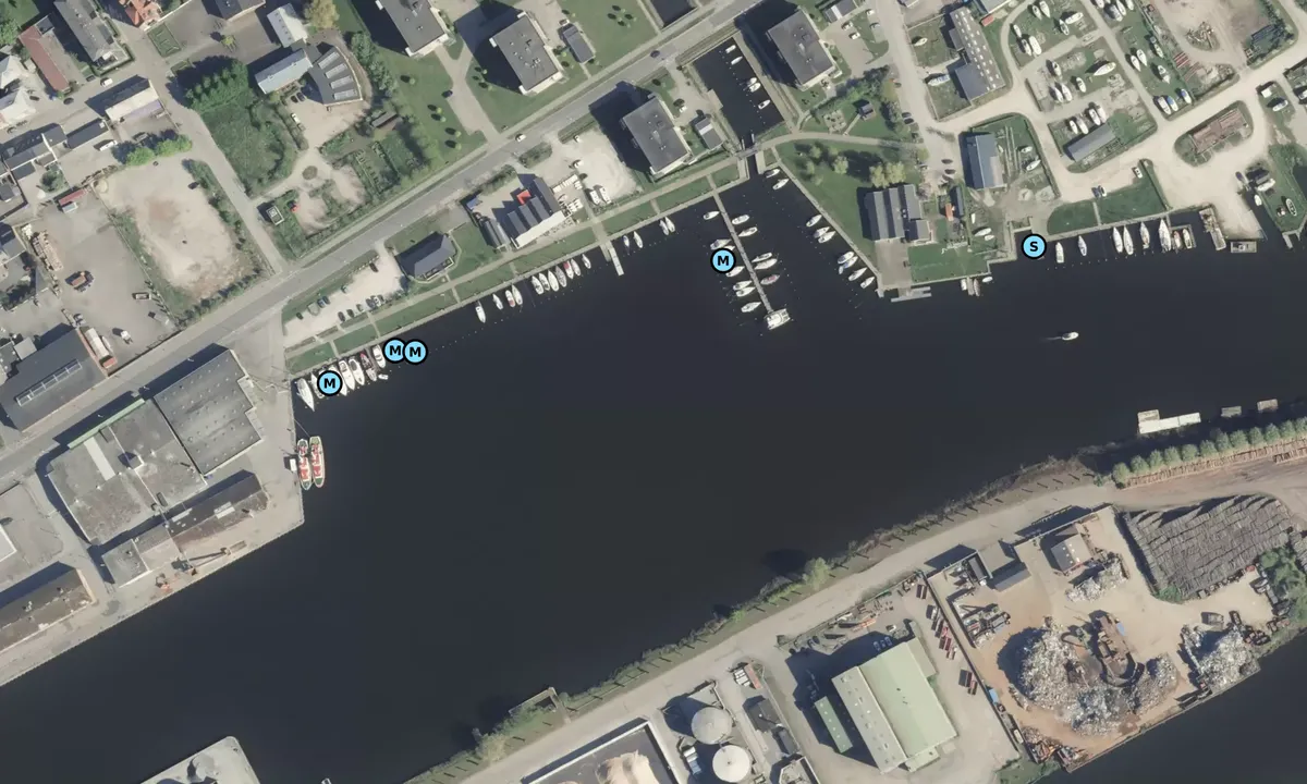 Satelite image of Randers Lystbådehavn