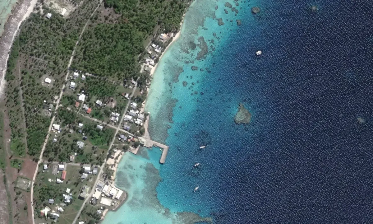 Satelite image of Raroia Village