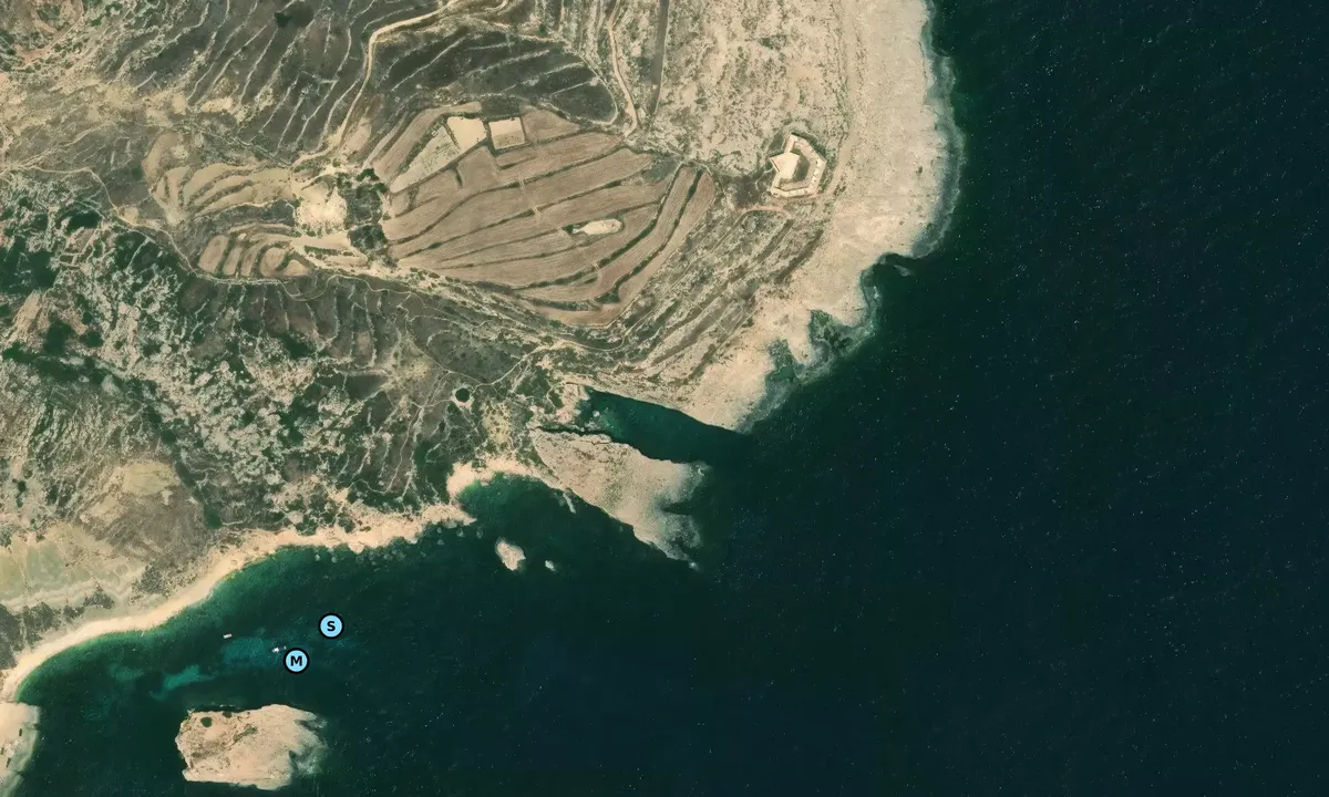 Satelite image of Ras il-Qala Cove