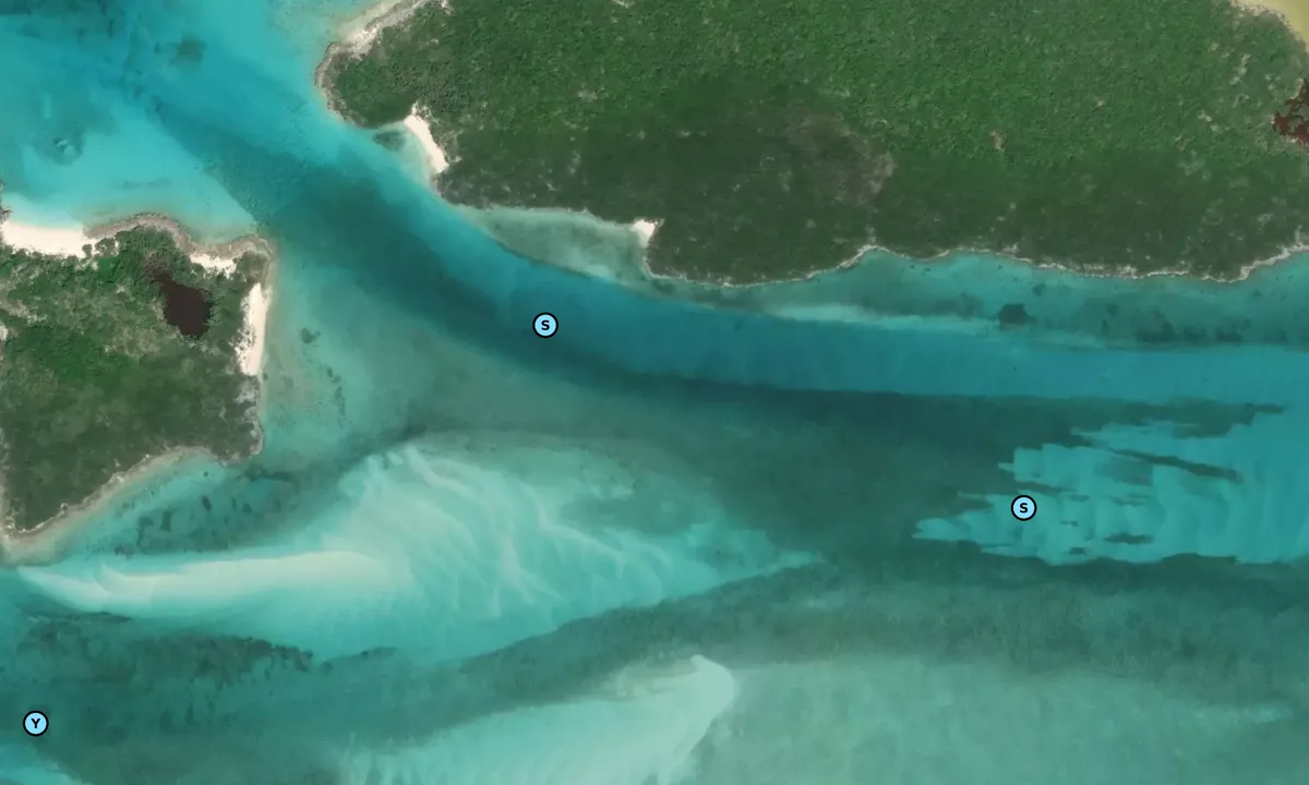 Satelite image of Rat Cay / Barraterre