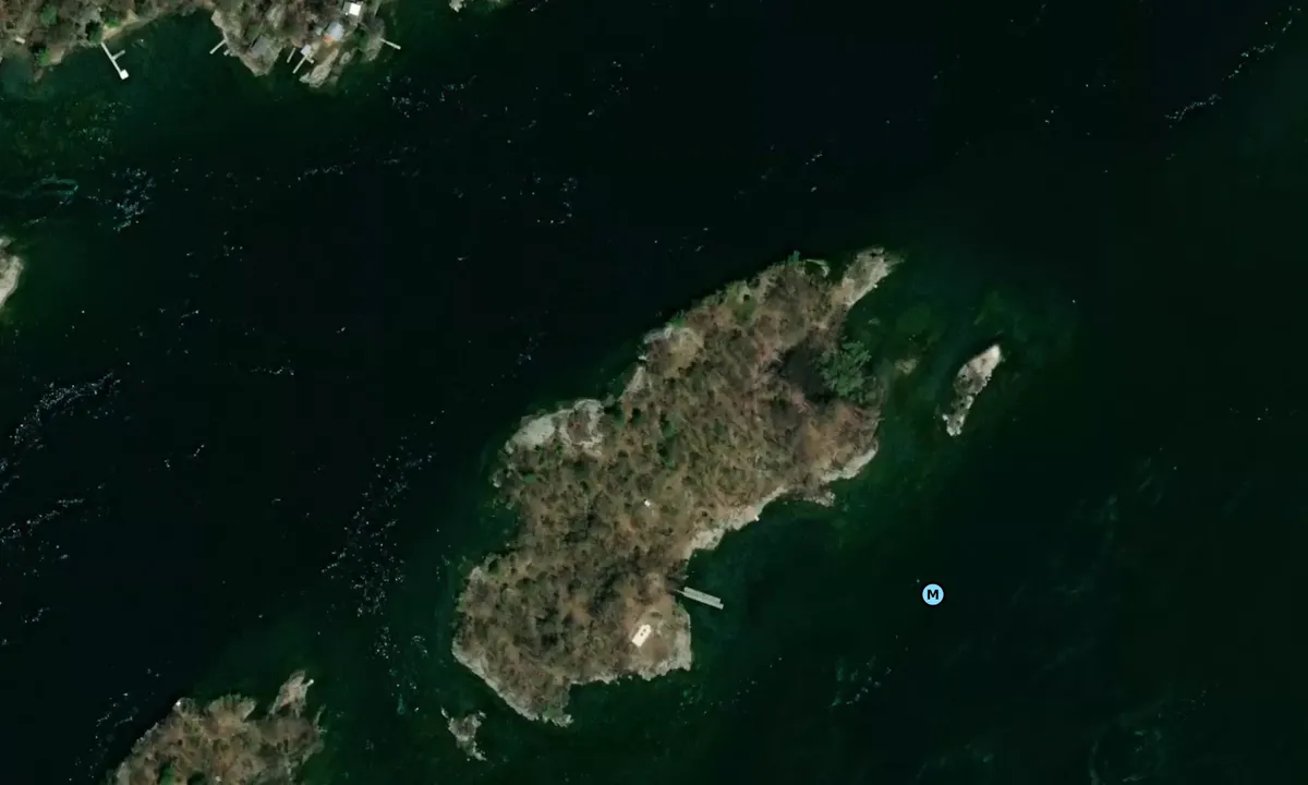 Satelite image of Refugee Island (City of Brockville)