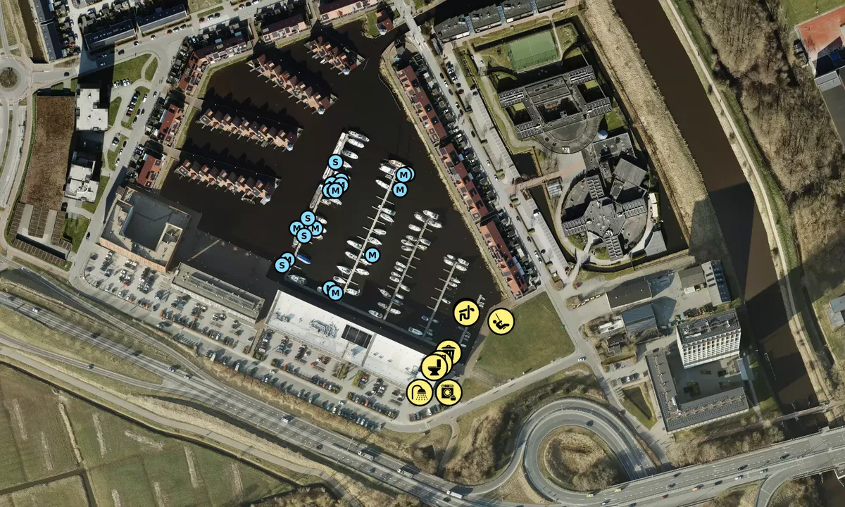 Satelite image of Reitdiephaven marina