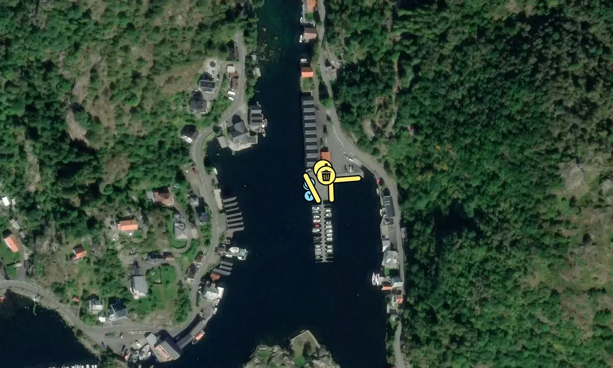 Satelite image of Rekefjord Gjestehavn