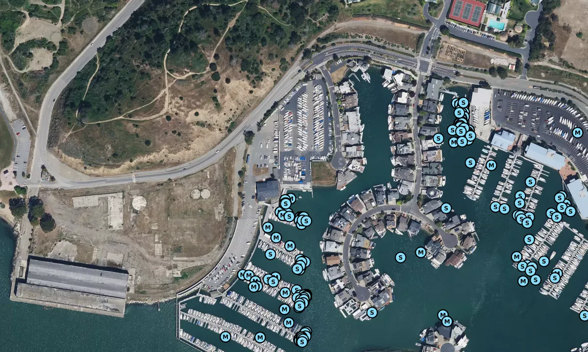 Satelite image of Richmond Yacht Club - Contra Costa