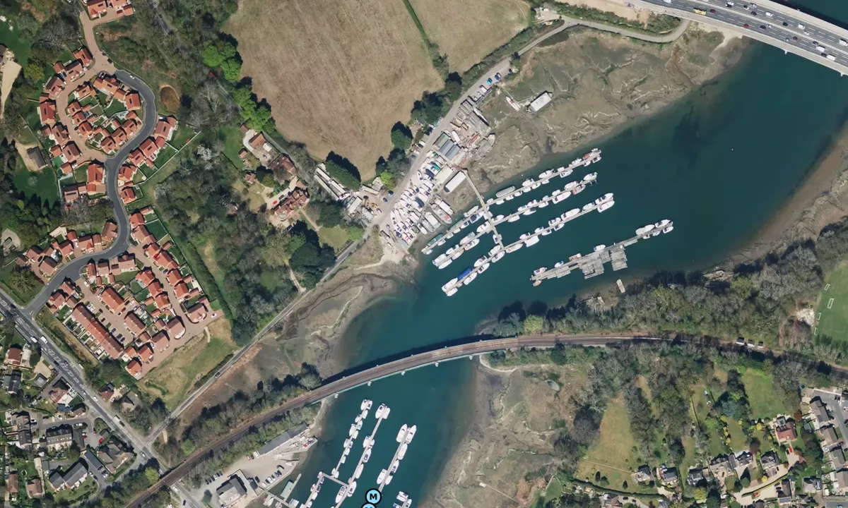 Satelite image of Riverside Boatyard