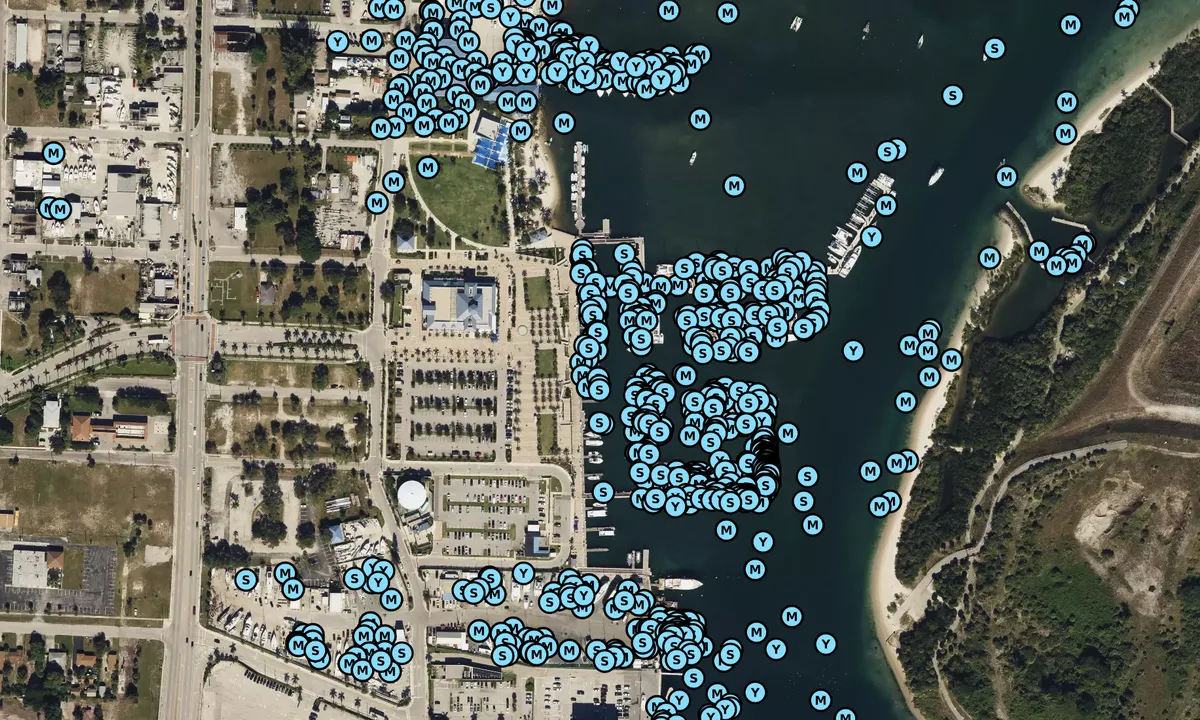 Satelite image of Riviera Beach City Marina