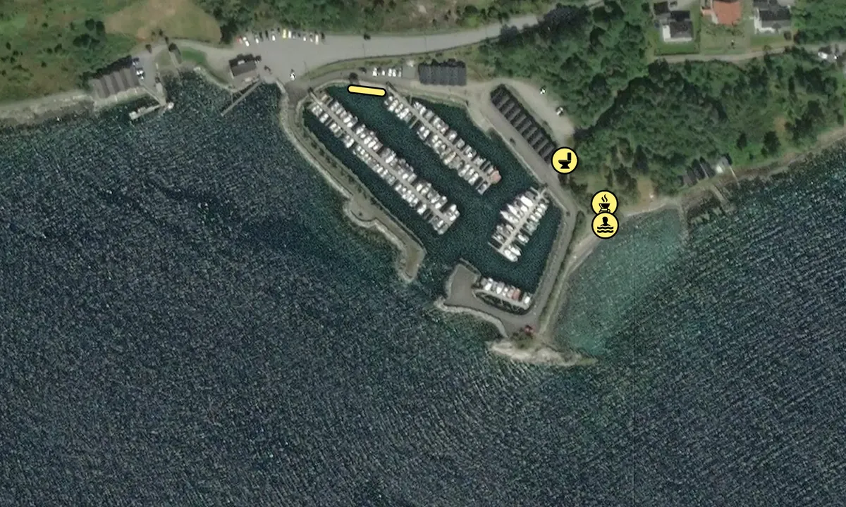 Satelite image of Rjåneshamna