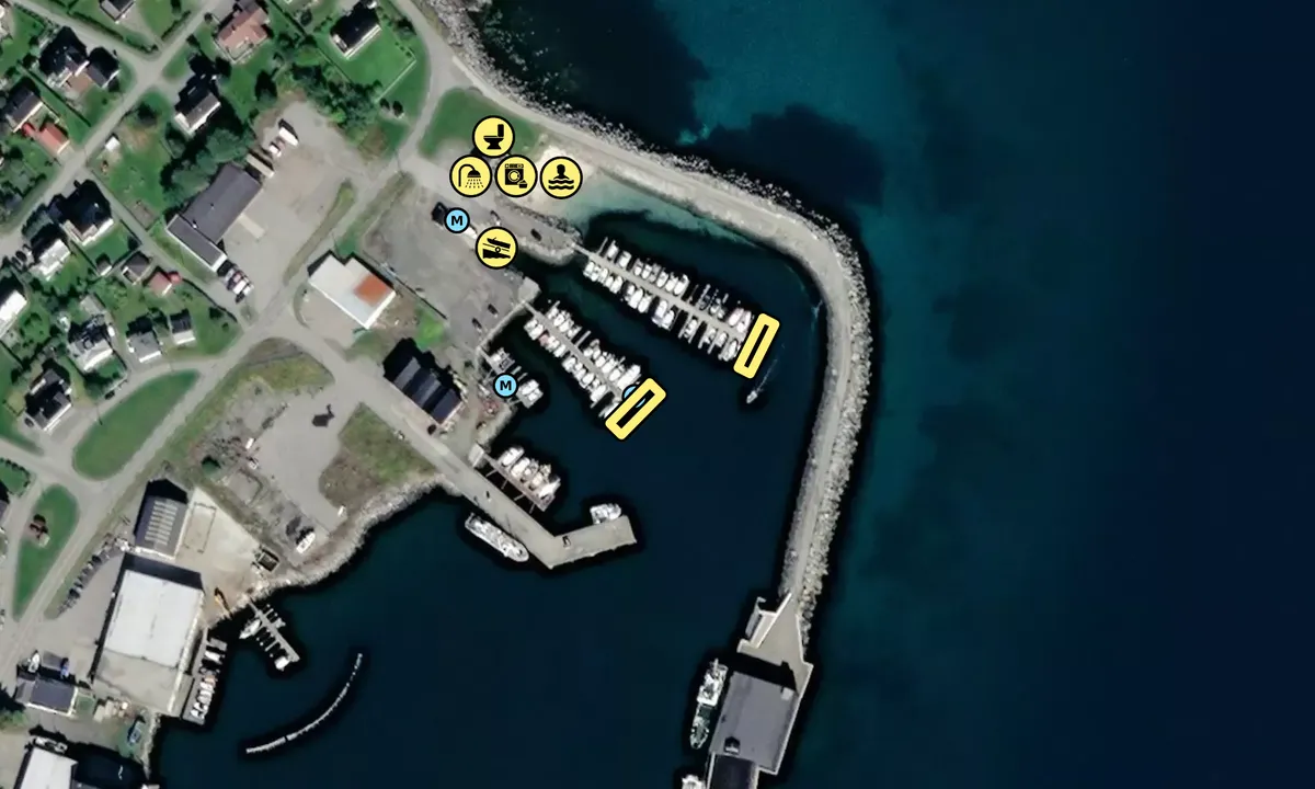 Satelite image of Roald Småbåtforening