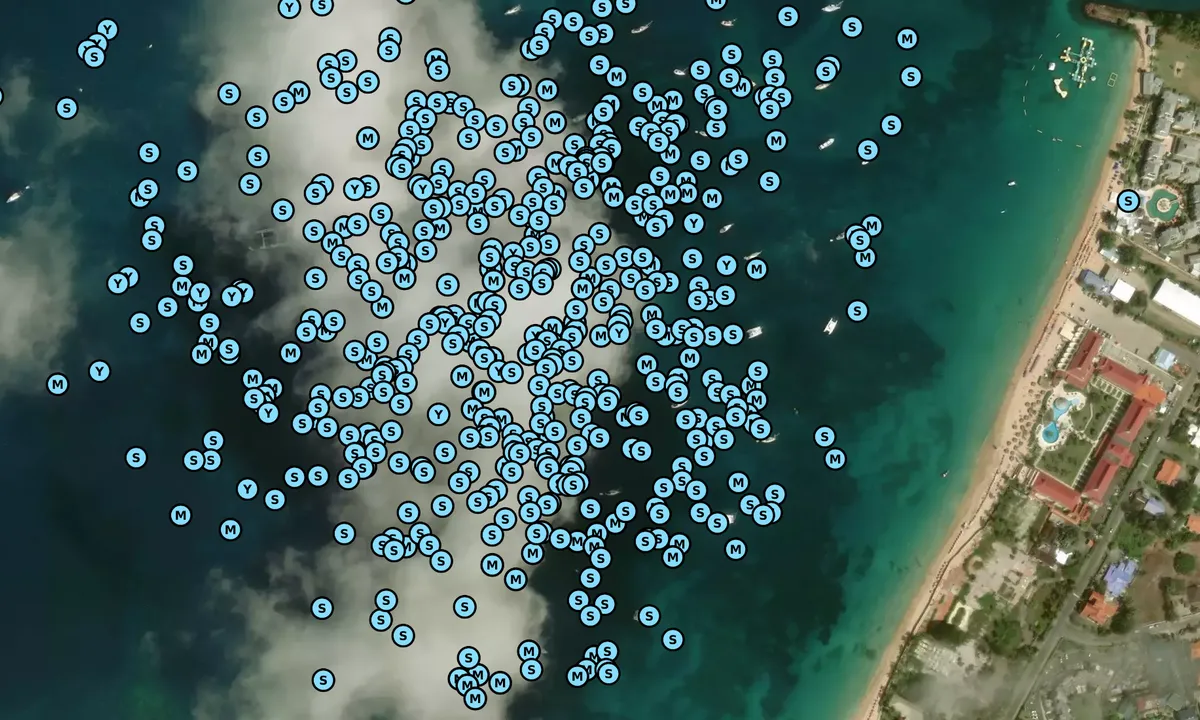 Satelite image of Rodney Bay South
