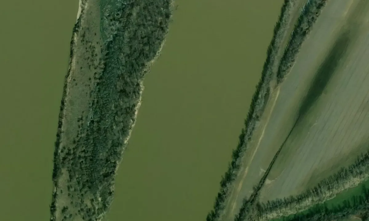 Satelite image of Rondeau Island
