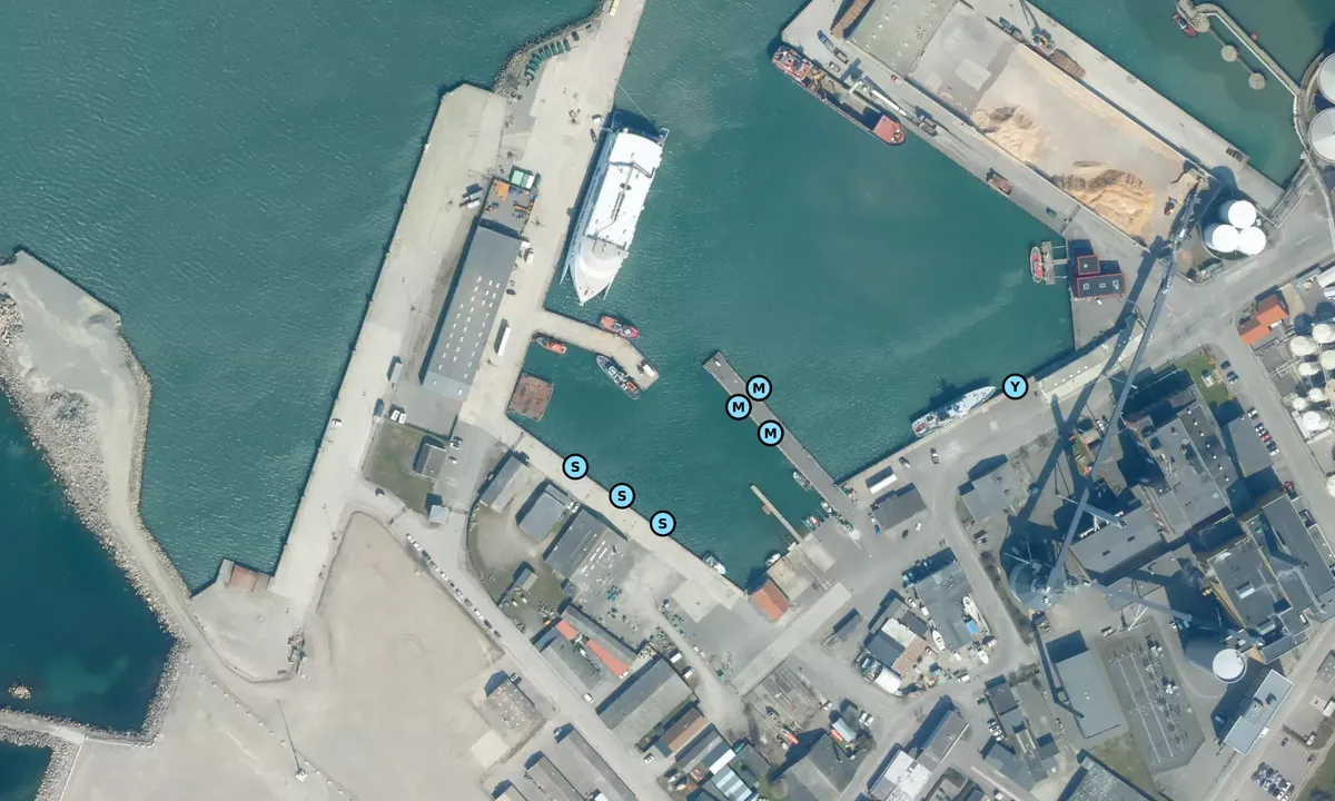Satelite image of Rønne Søndre Bådhavn