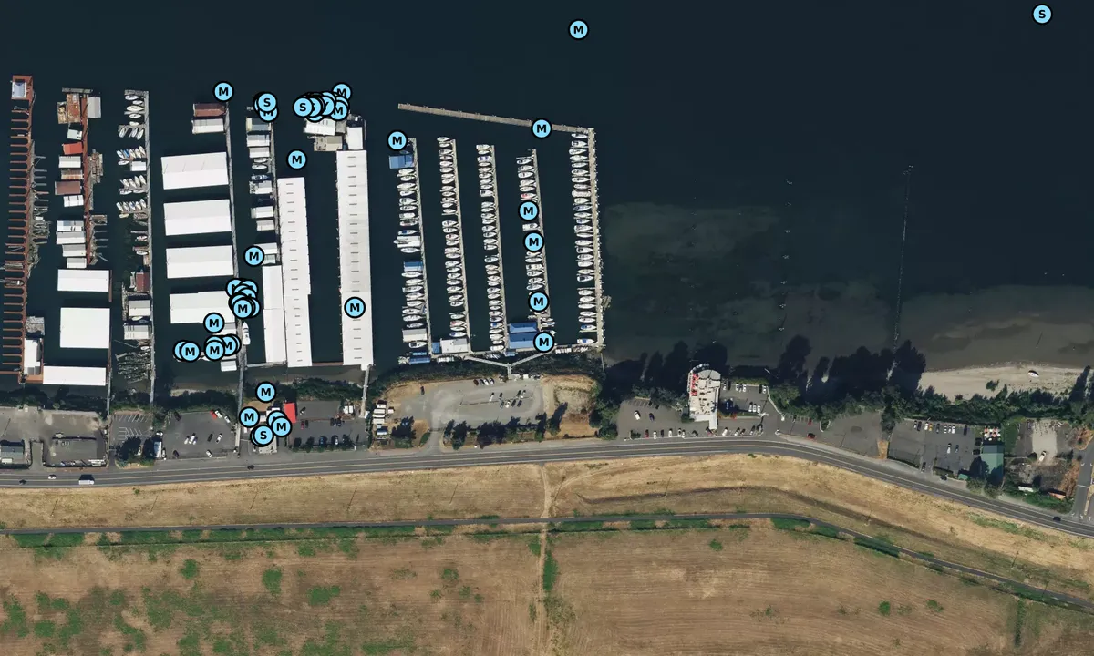 Satelite image of Rose City Yacht Club - Multnomah