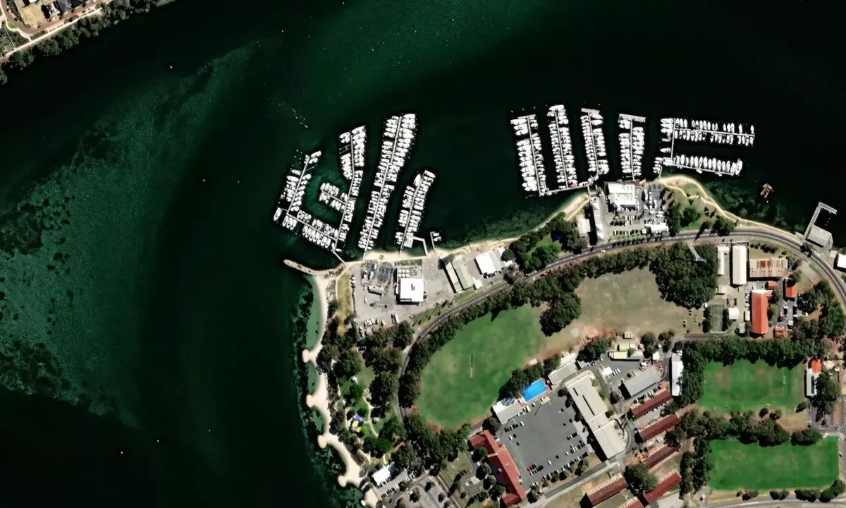 Flyfoto av Rottnest Marina