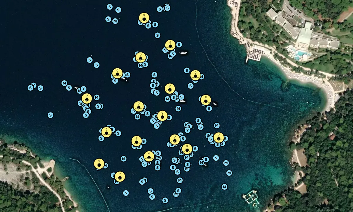 Satelite image of Rovinj Moorings