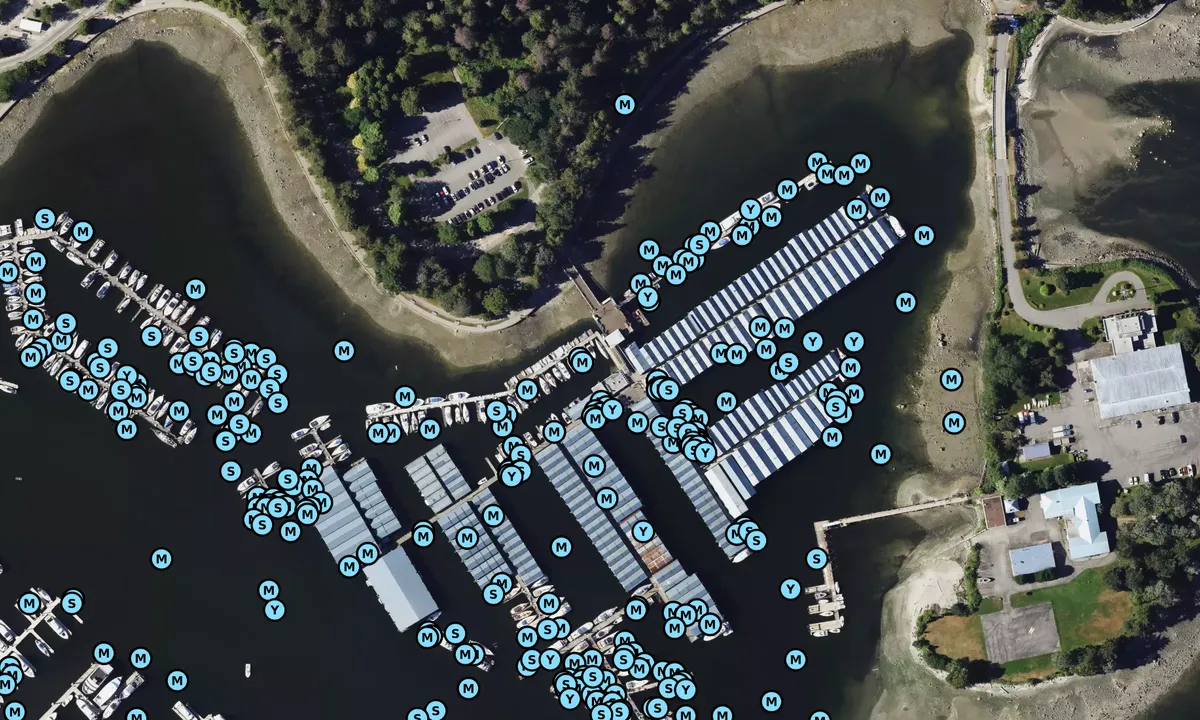 Satelite image of Royal Vancouver Yacht Club - Coal Harbour