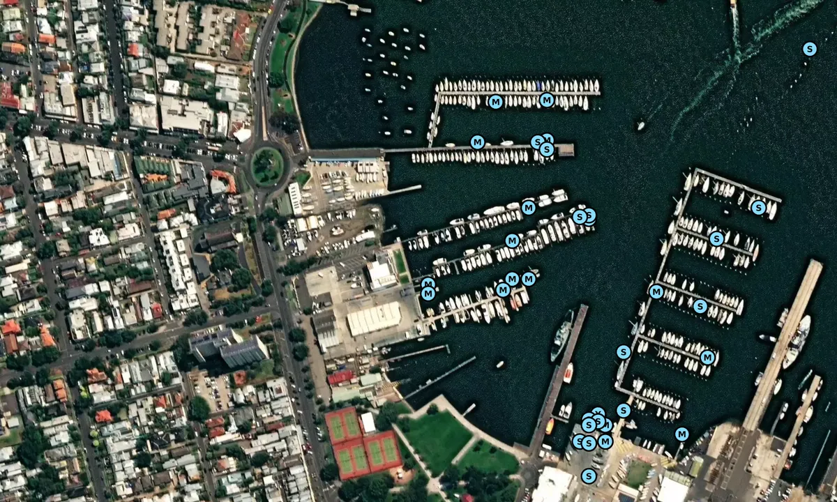Satelite image of Royal Victorian Motor Yacht Club
