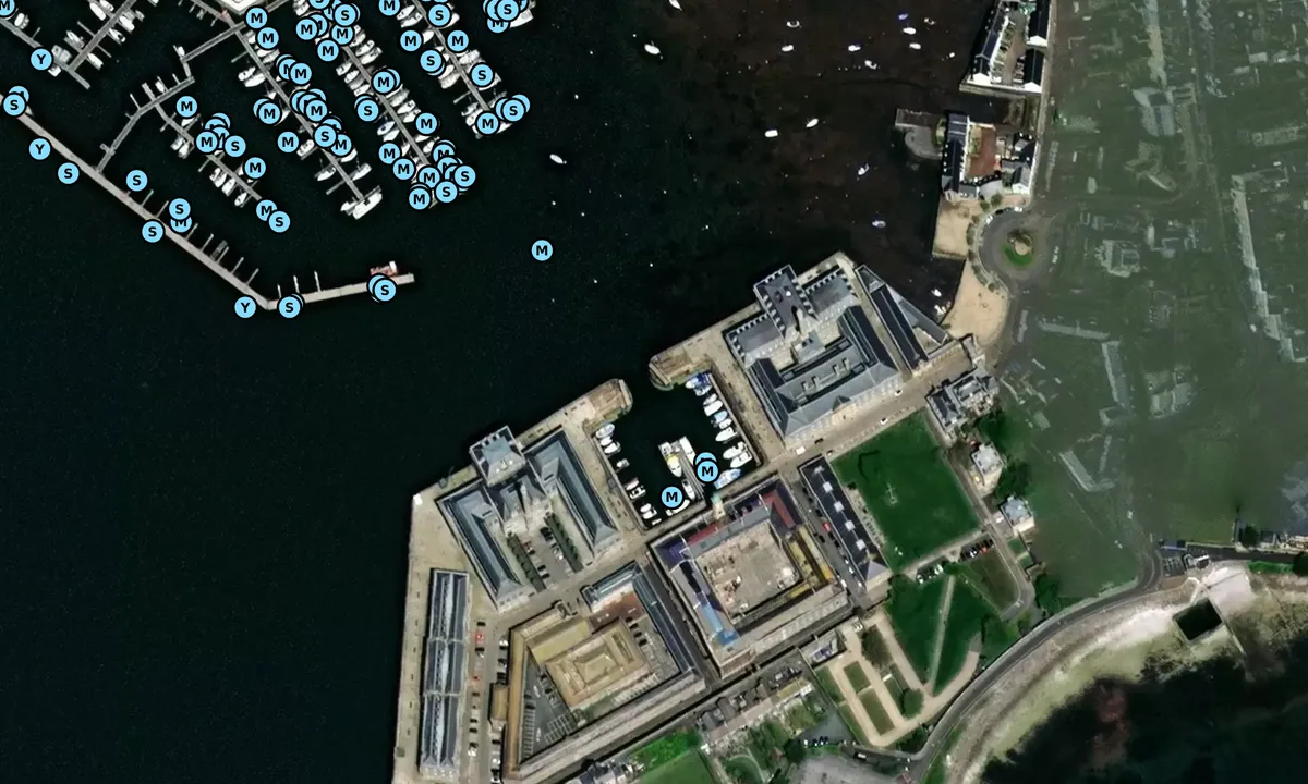 Satelite image of Royal William Yard Harbour