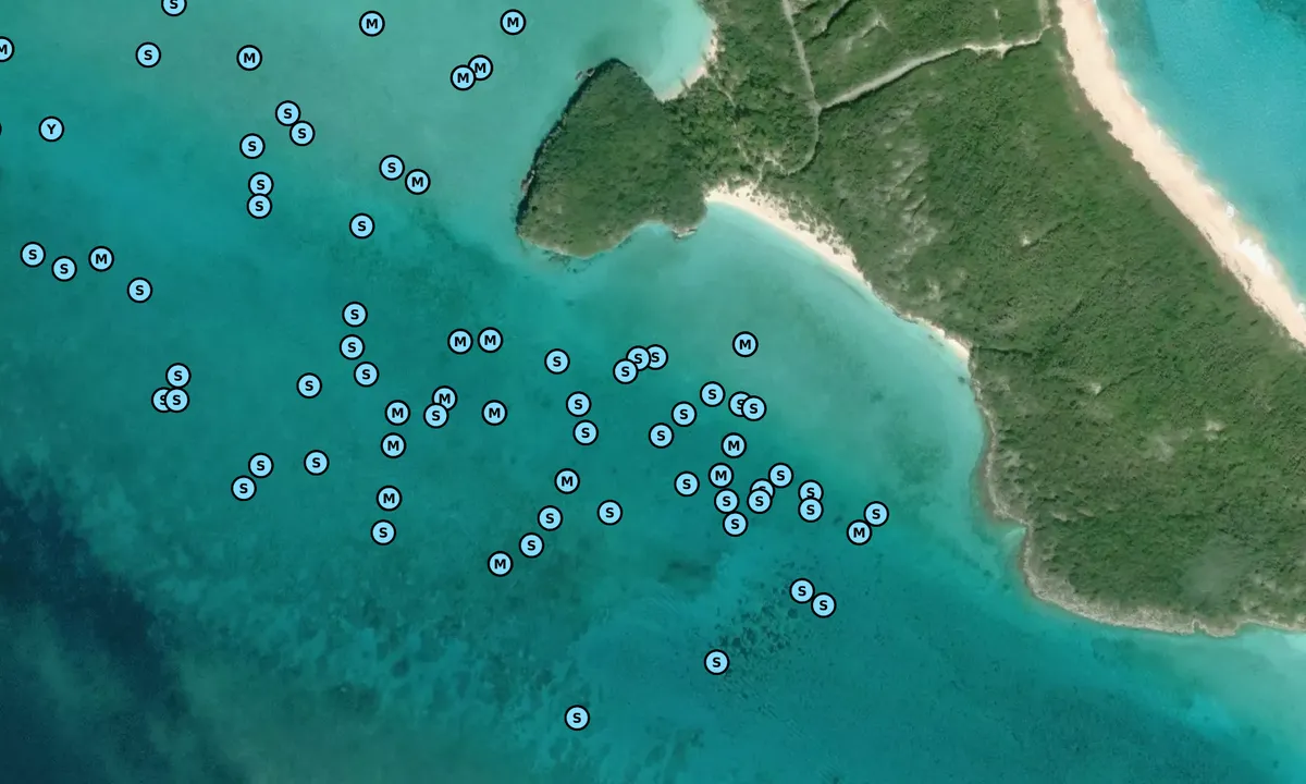 Satelite image of Rudder Cay
